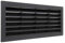 La Ventilazione P25R2510N Griglia di Ventilazione rettangolare in Plastica nera da incasso con rete antinsetti. Dimensioni 254x108 mm