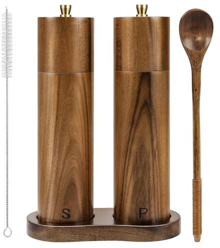 YVAKE Molino de pimienta YV6915-SP0001, color de madera de acacia