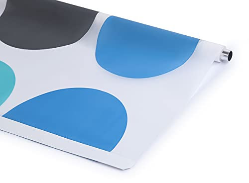 KSHANDEL24 ERSATZROLLE HALB Kassetten DUSCHROLLO Modell Retro BLAU TÜRKIS HELLGRAU ANTHRAZIT 7 Breiten ZUR Wahl (180x240 cm)