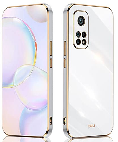 ILING Cover per Xiaomi Mi 10T 5G/Xiaomi Mi 10T Pro 5G Case, Silicone Colorato, Proteggi la Fotocamera, Custodia Antiurto Ultrasottile da Donna (Bianco)