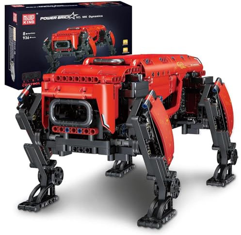 Mould King Ferngesteuerte Roboter Modell, 936 Teile Technik Mechanischer Hund Bausteine für Erwachsene und Kinder, DIY Bauset als Spielzeug/Geschenk/Sammlerstücke