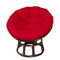 Morbuy Papasansessel Kissen Sitzauflage, Rundes Dicke Stuhlkissen Bequem & Weich Sitzkissen Hängesessel für Indoor Outdoor Garten Stuhlauflage (110x110CM,groß Rot)