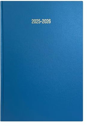 Precious Schülerkalender 2025–2026, A4, ein Tag pro Seite, fester Einband, gebunden, Jahresplaner, Schüler, Lehrer, Organizer, Himmelblau
