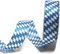 s.dekoda Schleifenband 20m x 25mm Bayernraute Oktoberfest Weiß - Blau Dekoband bayrisch
