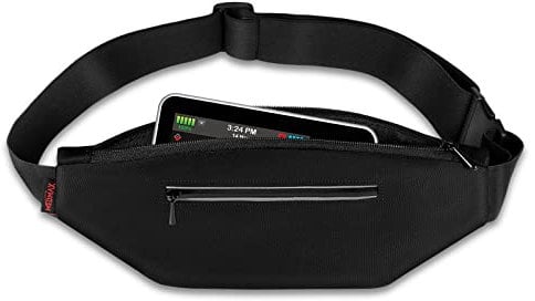 MEDMAX Diabetes Gürtel für Insulinpumpen, Verstellbarer Taillengürtel mit einfachem Zugriff auf die Insulinpumpe für Laufen und Reisen, Passend für alle Insulinpumpen, (48-73 cm), Schwarz