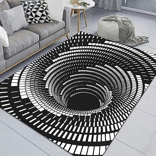 3 Stück 3D Teppich Optische Täuschung, Illusion Rug Moderner Rutschfester Bodenmatte Für Home Schlafzimmer Büro Wohnzimmer Haustür Art Deco Teppich,160X230CM,C