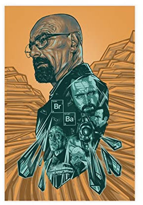 GUyfam Breaking Bad Poster 23 Leinwand Poster Wandkunst Dekor Druck Bild Gemälde für Wohnzimmer Schlafzimmer Dekoration 40 x 60 cm