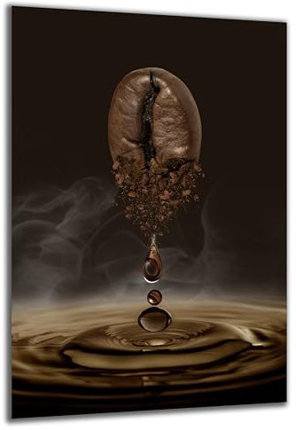 DARO Design - Wand-Bild auf 6mm HDF 30x20 cm Kaffee-Tropfen - Wand-Deko Bilder Geschenk