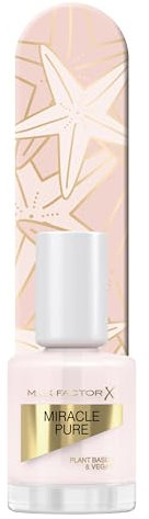 Max Factor Miracle Pure Smalto per unghie con colori intensi e finitura lucida, colore rosa nuda 205, in una delicata tonalità rosa con lima per unghie in omaggio