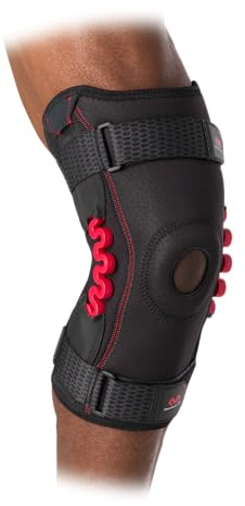 McDavid Max Support Knee Brace, Compression Brace w/Spring Hinges for Injury Recovery, Pain, Fits Right and Left Leg