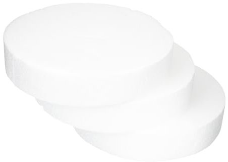 LALAFINA 3Stücke Runde Steckschaum-Platten für DIY-blumenarrangements Weißer Schaumstoffzylinder für Kuchenmodelle und Bastelprojekte Dicke