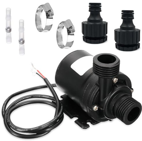 Bomba de Agua Bomba Estanque: WIYETY Bomba de Agua Sumergible Sin Escobillas Núcleo del Eje de Cerámica DC 12V 800L/H 5M, Bomba Agua Sumergible para la Fuente Piscina Sistema de Circulación de Agua