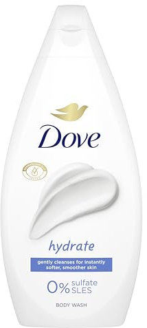 Dove Hydrate Body Wash Body Cleanser Shower Gel With Plant-Based Moisturisers For Softer, Smoother Skin After One Shower 450 Ml