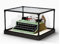 Transparente Acryl-Vitrine für Lego 21327 Schreibmaschinen-Blöcke, staubdicht, transparent, Vitrine (34,8 x 30 x 19,8 cm (nur Vitrine) (weißer Sockel)