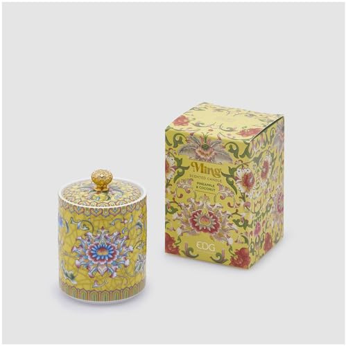 EDG - Enzo De Gasperi Candela decorativa in ceramica con profumazione MING D7xH10 cm 3 varianti (1pz) Pineapple & Coconut