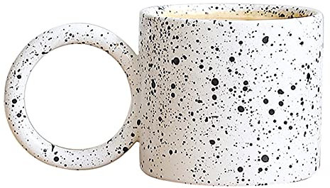 FSJMTQTS Coffee Mug Cup Mug Big Ear Mug Ceramic Mug Speckled Coffee Mug Ceramic Mug for Home Office Travel
