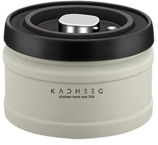 Airtight Coffee Canister - Vacuum Sealed Storage Gator | Stainless Steel Container With Pump for Beans, Tea, Cereal, Sugar