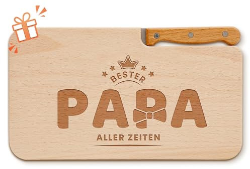 Einzigartige Geschenkidee für Papa: Holz Frühstücksbrettchen mit Gravur - Perfekt für Weihnachten