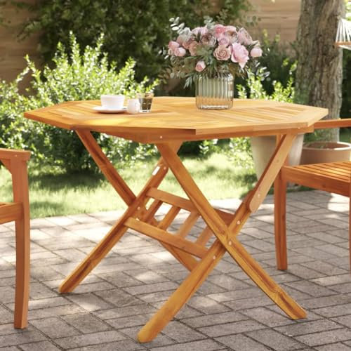 Outdoor-Möbel, Gartentische Klapptisch Ø110x75cm Massivholz Akazie