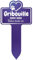 GRAVURE CONCEPT Plaque Funéraire pour Animaux - Stèle Commémorative Personnalisable PVC (Chien/Chat etc) - (Modèle 1 / Violet Texte Blanc)