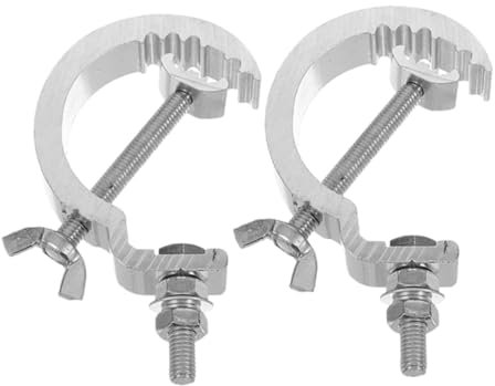 ifundom 2st Haken Für Bühnenlicht Fachwerk C-klemme Schwere Leichte Klemmen Bühnenlichthaken Bühnenlichtklemmen Bewegliche Scheinwerferklemmen Strahlerklemmen Aluminiumlegierung Silver