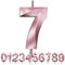 Nummer 7 Geburtstagskerze, 7. Geburtstag Kerze, 3D Design Roségold Glitter Nummer Kerzen, Cake Topper Dekorationen, Kuchen Kerze für Geburtstagsparty, Hochzeitstag, Baby-Dusche, Party-Dekoration