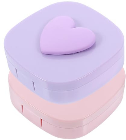 NULYLU Portable Contact Lens Storage Case 2 Sets Plastic for Home
