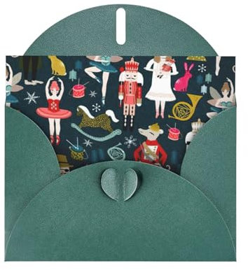 Yiyilong Perlpapier, Nussknacker, Ballett, Weihnachten, Tanz, Urlaub, Grußkarte, Notizkarten für Weihnachten, Geburtstag, Erntedankfest