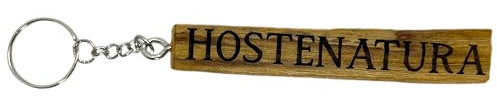 HOSTENATURA Llavero Palo Santo Auténtico Personalizado con nombre o frase - Palo Santo 100% Auténtico de Perú - Amuleto frente a las energías negativas