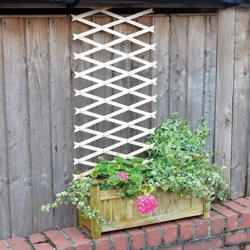 Garden Mile Set of 2 Wooden Trellis Panels 6ft X 3ft Heavy Duty Pine Garden Trellis For Climbing Plants Large Extendable Climbing Plant Support Ideal For Sweet Peas Clematis Climber Plant Support