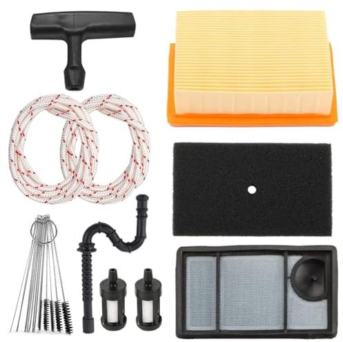 Hippotech TS400 Air Filter Service Kit for Stihl TS 400 Cut-Off Saw Replace Air Filter Parts 4223 141 0300 4223-140-1800 with Starter Handle & Recoil Starter Rope Fuel Filter