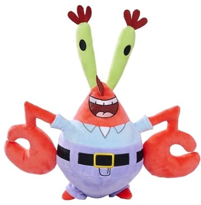 Simba Spongebob Mr. Krabs, 35cm Plüschfigur, recyceltes Füllmaterial, ab den ersten Lebensmonaten geeignet