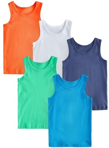 NEXT Jungen 5er-Pack Trägertops aus Biobaumwolle Mehrfarbig numeric_134-numeric_140