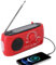 Radio de Emergencia Solar de manivela con Am/FM/SW, 3 linternas LED, Alarma SOS y bater¨ªa, Radio Port¨¢Til de Supervivencia para Camping, Senderismo y apagones