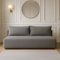 Sofello Ecksofa LUNO mit Schlaffunktion Beige – Moderne Cordsofa für Ihr Wohnzimmer, Schlaffläche: 204×144 cm (Quelle 92 - grau)