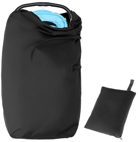 QWORK® Groß Transporttasche für Kinderwagen Flugzeug, 117 x 53 x 33 cm, 420D Oxford-Stoff, Robust & Wasserdicht Reisetasche mit Schultergurt