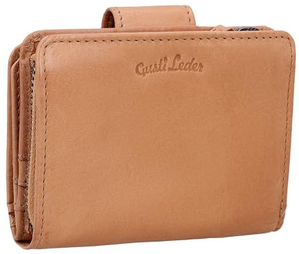 Gusti Leder Avni Geldbörse Herren & Damen – RFID Schutz Leder Geldbeutel, Vintage Portemonnaie aus Echtleder, Slim Wallet mit vielen Kartenfächern, Klein & Kompakt, Beige
