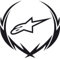 Alpinestars Wreath Sticker - 4in. - Black 1049-9700310AOS