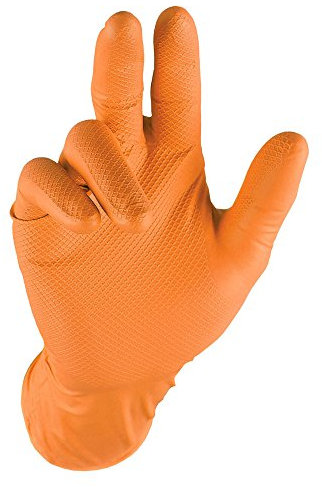 Grippaz QGR-O-L Arbeitshandschuhe, Orange, L, 50 Stück