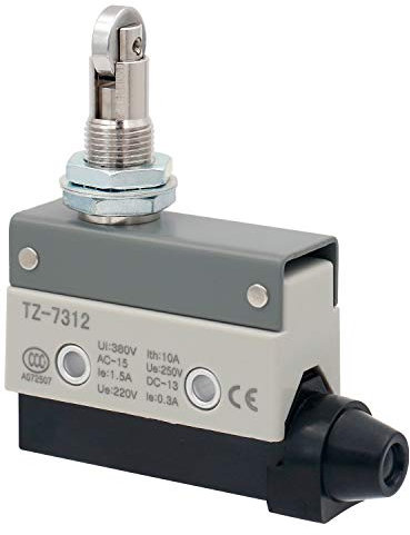 Heschen Interrupteur de fin de course horizontal TZ-7312 - Interrupteur à piston - Courant alternatif - 380 V - 10 A - Unipolaire