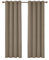 Deconovo Blickdichte Gardinen Ösenvorhang Verdunkelungsvorhänge Schlafzimmer, 214x132cm(HöhexBreite), Taupe, 2er Set