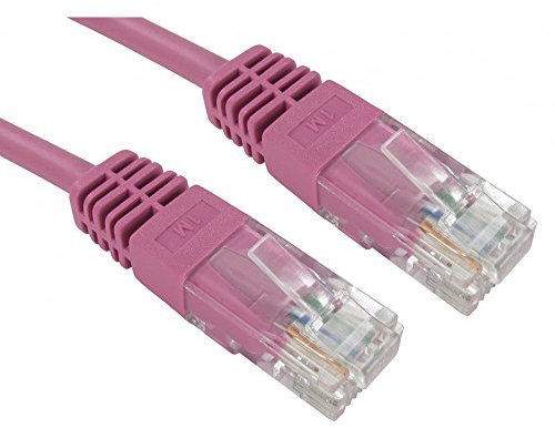 ALIDA SYSTEMS Câble réseau professionnel 100 % cuivre 26 AWG RJ45 Ethernet Patch LAN Routeur Modem 10/100 Rose 1,5 m