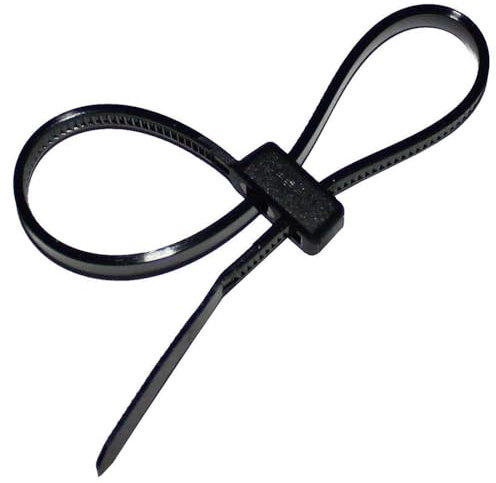 Lumonic 100x Kabelbinder 200 x 4,8mm I Schwarze Kabelbinder doppelt in Industriequalität I Kabelbinder UV beständig, Kabelbinder wetterfest, Kabelbind