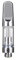 WOLFTEETH 0.5ML Atomizzatore CBD Nucleo Ceramico Boccaglio Acciaio Inox | 510 Filettatura Cartuccia Vape Disposable Per CBD e Olio Spessa Vape Penna | Argento/Senza Liquido Nicotina Tabacco 124602