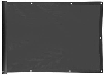 Ventanara® Balkonverkleidung Sichtschutz PVC blickdichte Balkonumspannung Zaun Verkleidung Blende Windschutz Folie (600 x 90 cm, Anthrazit)