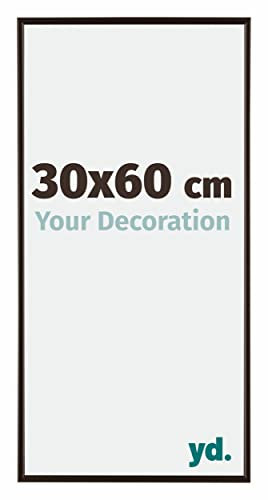 Your Decoration - Cadre photo 30x60 cm - Anthracite - Cadre Photo en Plastique Avec Verre acrylique - Anti-Reflet - Cadre 30x60 - Evry