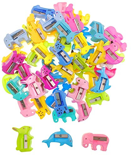 JZK 50 x Neuheit Cartoon Tier Bleistift Spitzer ​Spielzeug für Kinder Geburtstag Gefälligkeiten Kinder Party Tütenfüller Dankeschön Geschenk Spiel Preise für Mädchen Jungen