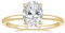 Titaniumcentral Ringe für Damen Silber 925 Solitärring 3CT Oval Zirkonia Verlobungsringe Versprechen Ring Eheringe Rosegold Gold (Gelbgold,51 (16.2))