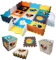 Kinder Puzzlematte XL Spielteppich mit Tiermotive für Baby & Kinder | 72-TLG XL Puzzleteppich Set | Große Eva Schaumstoff Spielmatte | Krabbelmatte mit Rand | Bunte Boden Matte 114x114 cm