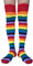 AUSUAYA Oberschenkelhohe Socken für Damen, gestreift, extra lang, Overknee-Strümpfe, Baumwolle, für Cosplay und Gothic-Beinwärmer GB-LW-3, Regenbogenfarben/gestreift, Einheitsgröße